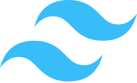 Two light blue wave-like shapes stacked vertically on a solid black background.